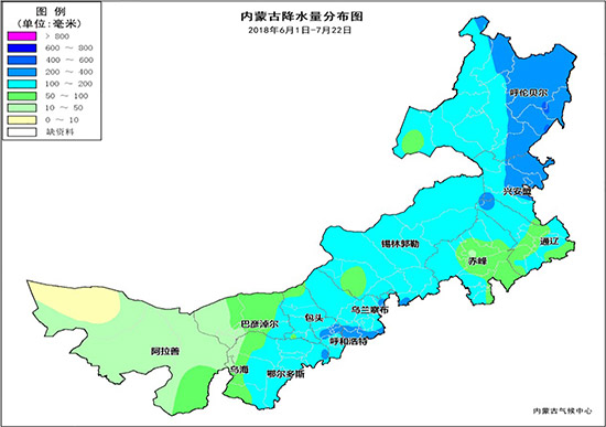 内蒙古:入汛以来降水对缓解前期干旱作用明显