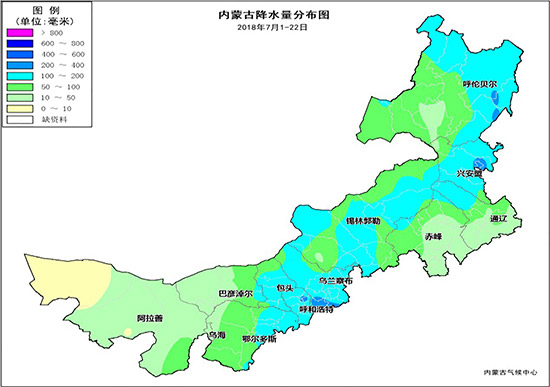 内蒙古:入汛以来降水对缓解前期干旱作用明显