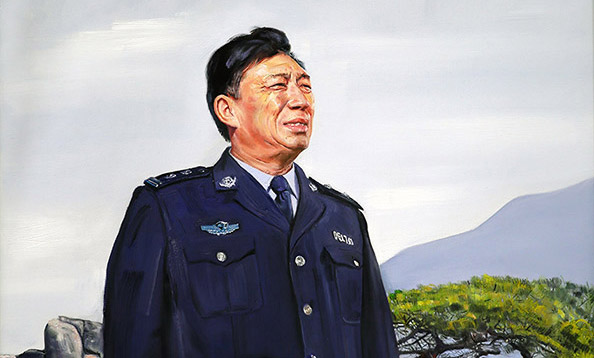 "感动北疆 最美警察"油画作品《张恕》