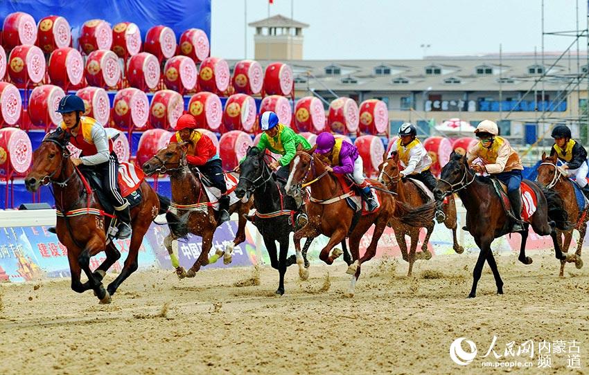 8月1日，2020內蒙古馬賽在錫林浩特市中國馬都核心區賽馬場拉開帷幕。王磊 攝