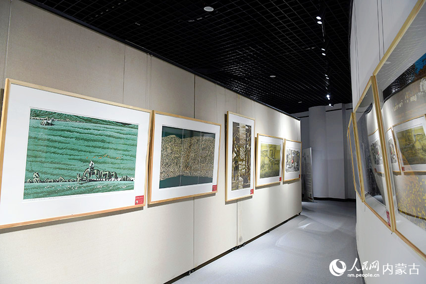 百年丰碑——哲里木版画展览。人民网 寇雅楠摄