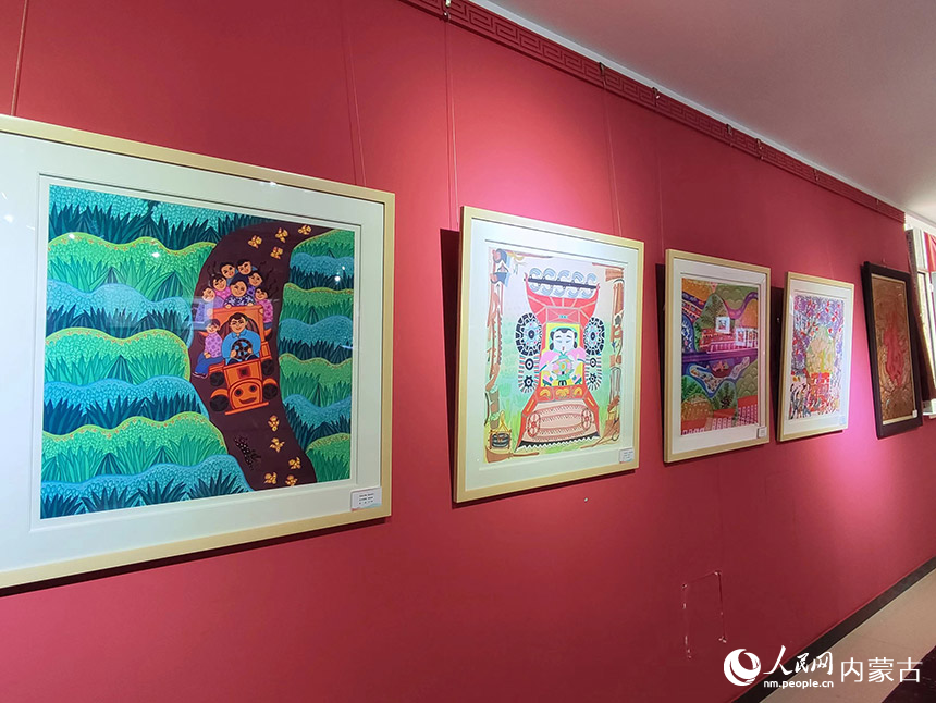展出作品。人民网 王慧摄