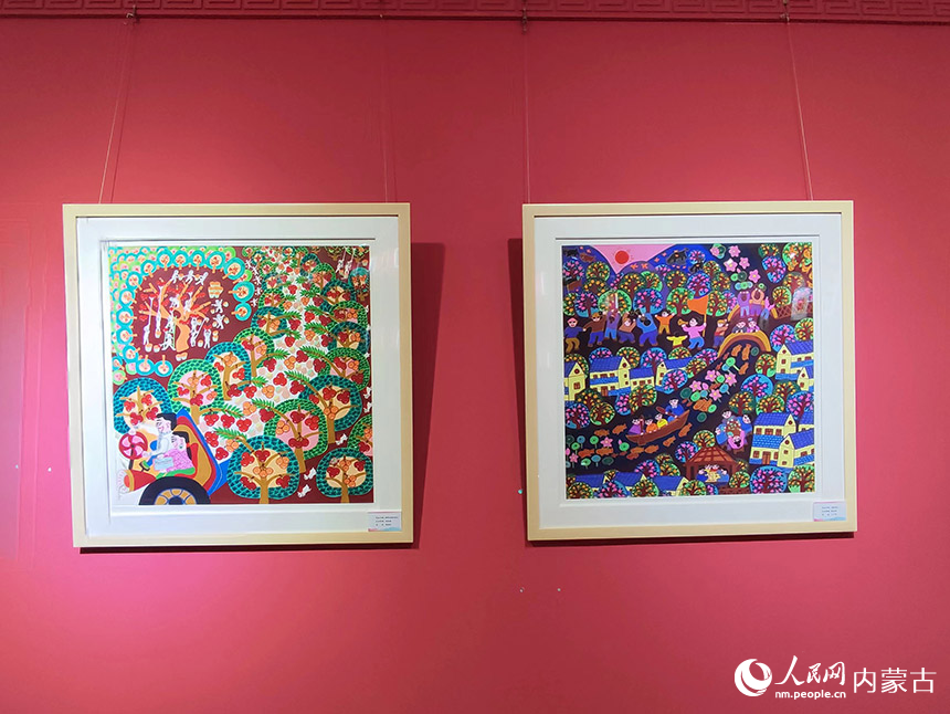 展出作品。人民网 王慧摄
