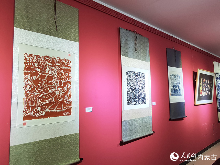 展出作品。人民网 王慧摄
