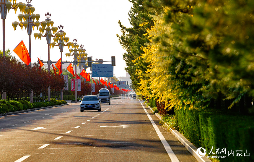 鄂尔多斯市康巴什区街景。王正摄