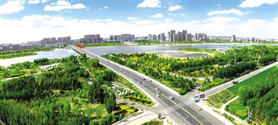全國文明城市——通遼市主城區新貌。 張力軍 攝