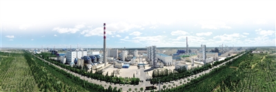 准格爾經濟開發區大路產業園內蒙古久泰新材料科技股份有限公司一角。