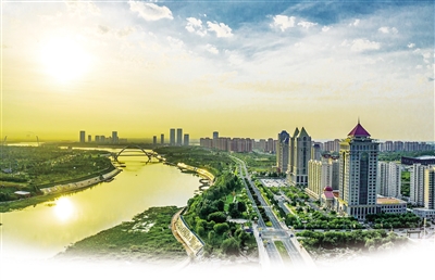 伊金霍洛旗城市景观。