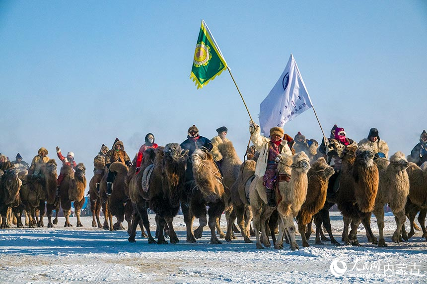 內蒙古自治區第二十屆冰雪那達慕在呼倫貝爾草原開幕。呂昊俊攝