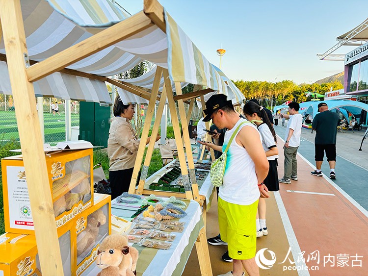 那达慕体育公园自驾露营生活节吸引市民参观。人民网记者 张聿修摄