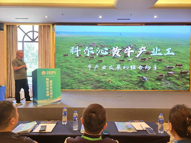 “科尔沁黄牛产业工”劳务品牌路演推介。孙玉荣摄