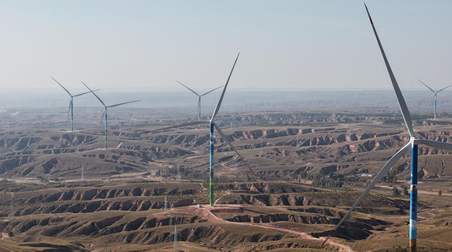 國家電投九城宮分散式風電場。劉冬攝