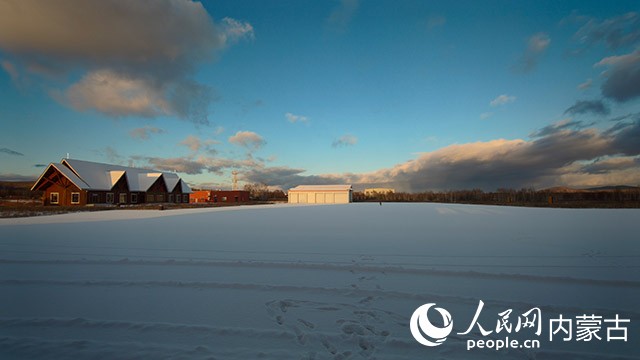 冬季的呼伦贝尔根河机场。人民网记者 张力洋摄