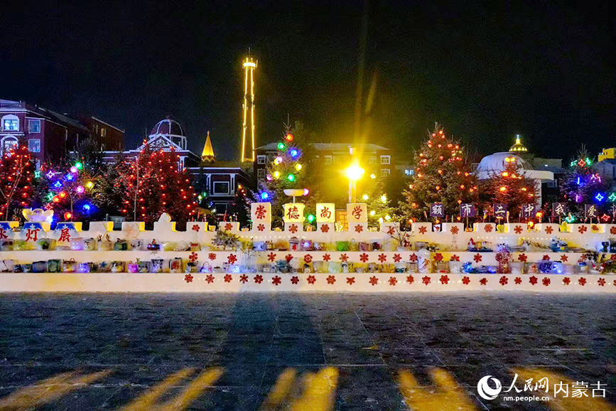 活動現場冰雕作品。實習生 牛佳攝