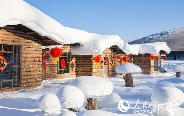 阿爾山雪村。阿爾山市委宣傳部供圖