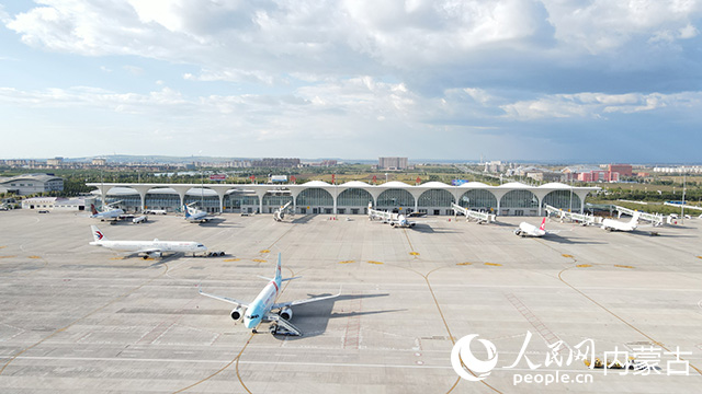 呼伦贝尔机场机坪运行有序。内蒙古机场集团供图