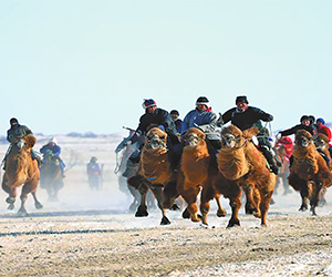 草原村晚 冬季欢歌