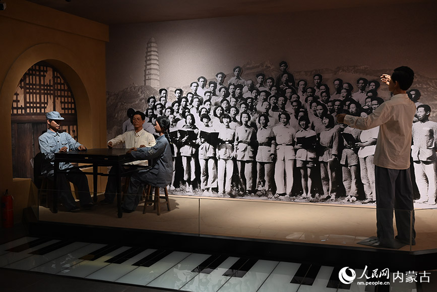 麦新红色文化教育基地科技音乐展馆。人民网记者 寇雅楠摄