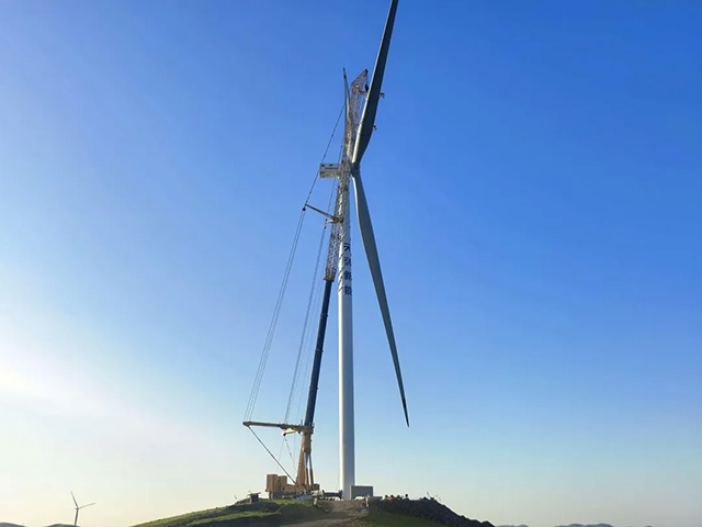 興安盟金風200萬千瓦風電制綠氫示范項目建設現場