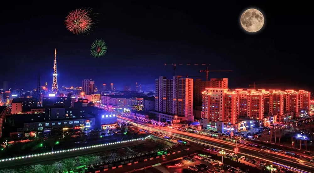 扎赉特旗音德尔镇夜景