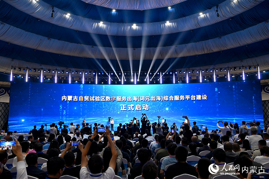 现场启动数字服务出海综合服务平台建设。人民网记者 刘艺琳摄