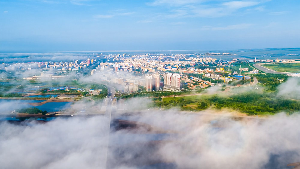 莫力達瓦達斡爾族自治旗城區全景