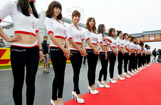 韩国F1美女宝贝点靓赛道