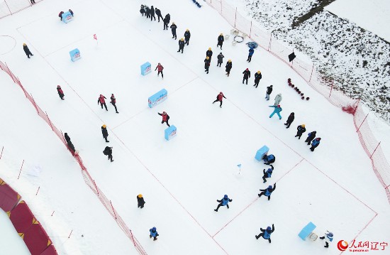 2024年，遼寧省職工冰雪運動會雪合戰總決賽比賽現場。